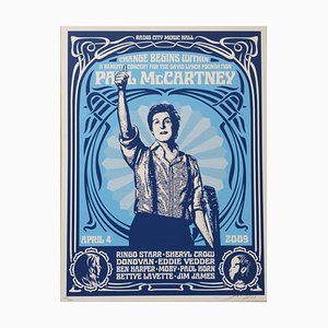 Shepard Fairey (Obey), Paul McCartney Change Begins (Blue), 2009, Screenprint