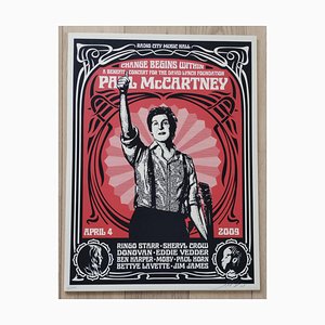 Shepard Fairey (Obey), Paul McCartney Change Begins (Red), 2009, Screenprint