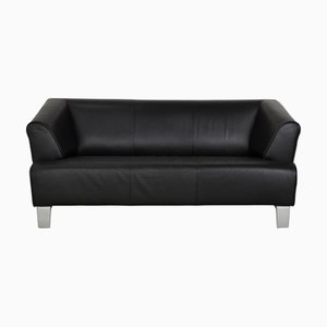 Model 2300 2-Seater Sofa in Black Leather from Rolf Benz
