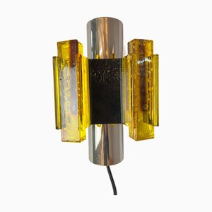 Wall Lamp in Yellow and Black by Claus Bolby for Cebo
