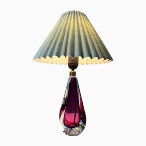 Purple and Blue Murano Glass Table Lamp