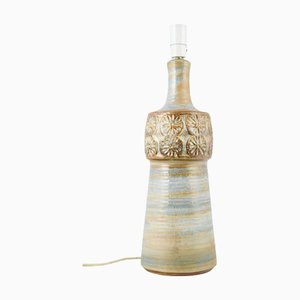 Lampada grande in ceramica con motivo tipico di Arne Finne per Søholm, anni '70