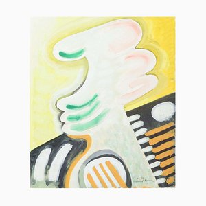 Osmund Hansen, Composizione astratta, 1976, Guazzo su carta