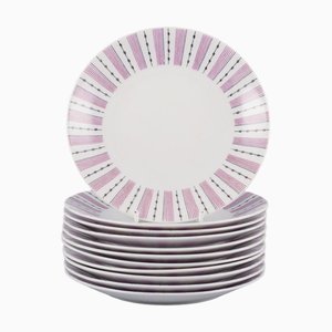 Casino Dessert Plates by Gunnar Nylund for Rörstrand, Set of 11