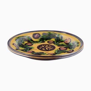 Danish Plate in Ceramic with Floral Motif from Kähler, 1930s