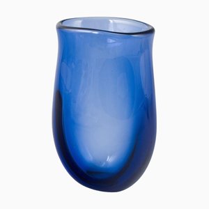 Blue Art Glass Vase by Per Lütken for Holmegaard, 1960s