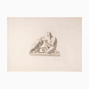 Karl Barth, Neoclassical Sculpture, Etching, Mid-19th Century