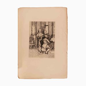 Juan Antonio Gonzales, La Répetition, Etching, Late 19th Century