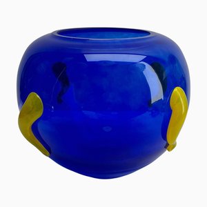Vaso Art Glass attribuito a Pierre Casenove per La Rochiere, Francia, anni '80