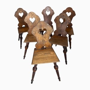 Antique Farmhouse Chair in Oak, 1890s