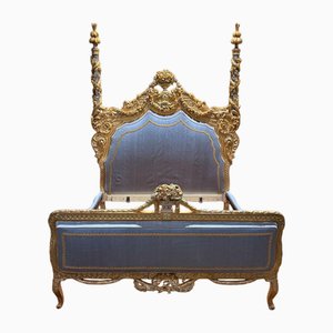 Napoleon III Bed in Carved and Gilded Wood