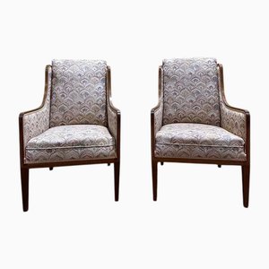 Poltrone alata in stile Art Déco, Regno Unito, set di 2