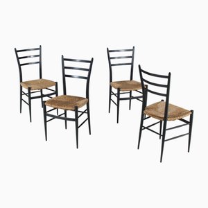 Spinetto Dining Chairs from Chiavari, Italy, 1950s, Set of 4