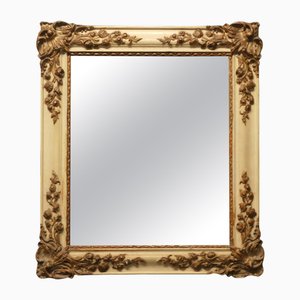 French Rococo Gilt and Cream Wall Mirror, 1900