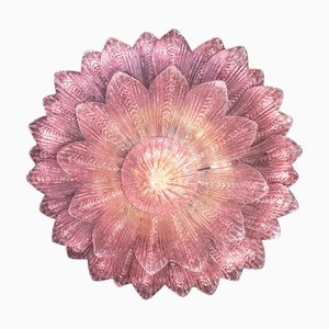 Pink Amethyst Murano Glass Chandelier, 1990