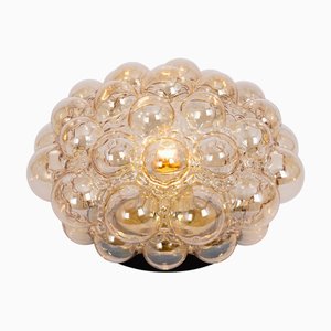 Bubble Glass Flush Mount attributed to Helena Tynell for Glashütte Limburg, Germany, 1970s