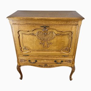 Vintage French Louis XVI Style Oak Cupboard with Drawer