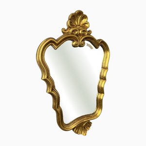 Französischer Vintage Wandspiegel mit verziertem geschnitztem Rahmen