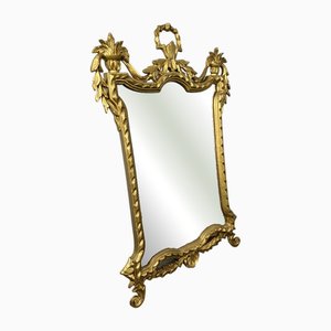 Französischer Vintage Wandspiegel mit verziertem geschnitztem Rahmen