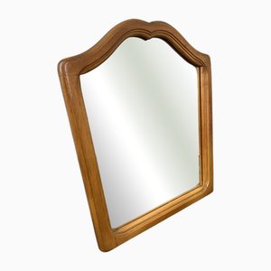 Vintage French Oak Wall Mirror with Carved Frame