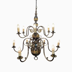 Grand Lustre Flamand à 2 Niveaux