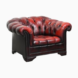 Chesterfield Button Seat Chair in Cowhide