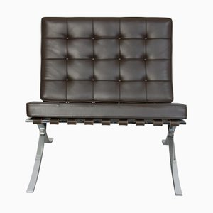 Barcelona Chair in Brown Leather by Ludwig Mies van der Rohe