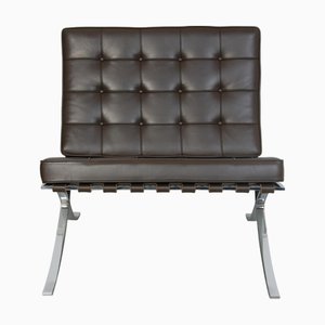 Barcelona Chair in Brown Leather by Ludwig Mies Van Der Rohe