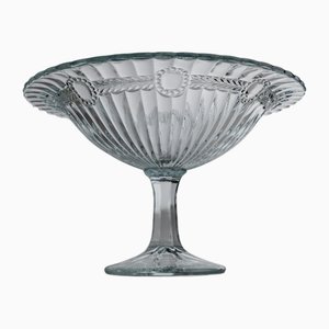 Vintage Pressed Glass Compote, 1910s