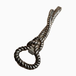 Vintage Silver-Plated Rope Bottle Opener, 1940s