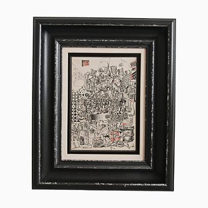 Leonid Šejka, Wasteland, Former Yugoslavia, 1965, Ink on Thin Cardboard