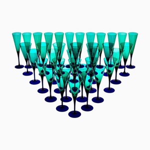 Murano Glasses by Amelio Cenedese, Italy, 1950s, Set of 36