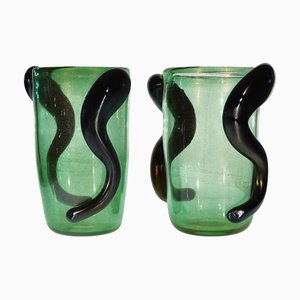 Riesige Murano Glas Vasen von Silvio Piattelli, 2 . Set