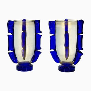 Jarrones gigantes de cristal de Murano de Silvio Piattelli. Juego de 2