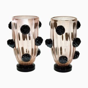 Jarrones gigantes de cristal de Murano de Silvio Piattelli. Juego de 2