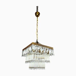 Mid-Century Modern Crystal Pendant Lamp, 1970s