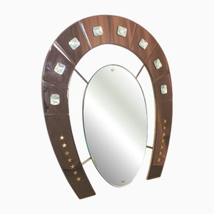 Specchio con diamanti di Cristal Art, anni '60