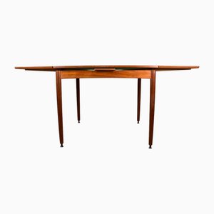 Danish Teak and Felt Games Table by Carlo Jensen for Hundevad & Co, 1958