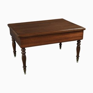 Louis Philippe Style Rolling Coffee Table in Mahogany, Late 19th Century