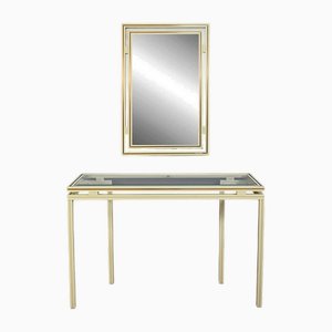Miroir et Console par Pierre Vandel, 1970s, Set de 2