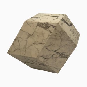 Mesa poliédrica italiana de mármol de Carrara sintético de Mattia Bonetti, años 90