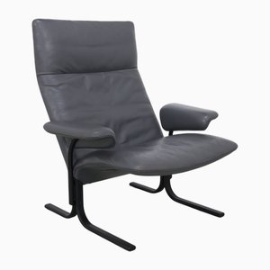 Fauteuil-lit De Sede DS 76 en cuir cognac, Suisse, 1970 | Selency