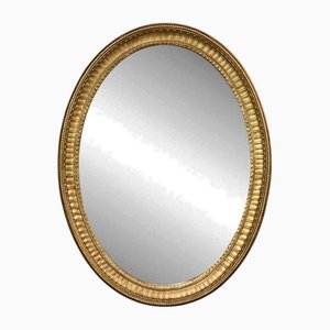 Large Louis XVI Style Oval Mirror, 1980s