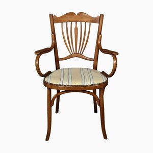 Art Nouveau Bent Beech Armchair from Maison Fischel, Early 20th Century