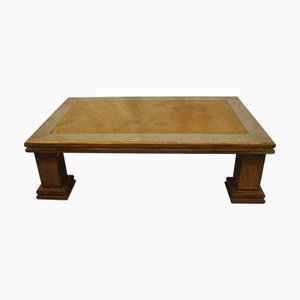 Large Spanish Brass and Nickel Coffee Table by Rudolfo Dubarry, Marbella, Spain, 1970s