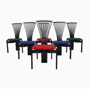 Sedie da pranzo totem vintage di Torstein Nilsen per Westnofa, anni '80, set di 6