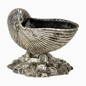 Vintage Art Deco Nautilus Salzstreuer aus Metall, 1930er