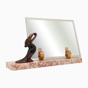 Marco de fotos Art Déco con escultura de tucán de Guénot, Francia, años 20