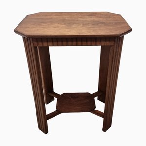 French Art Deco Side Table in Walnut, 1920s