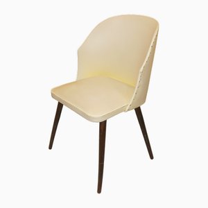 Silla de cóctel en amarillo pastel, años 50